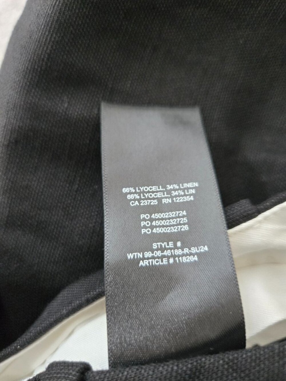Aritzia Straight Pants 4 Black Pleated Linen Minimalist Heritage Preppy Trousers - Picture 10 of 11